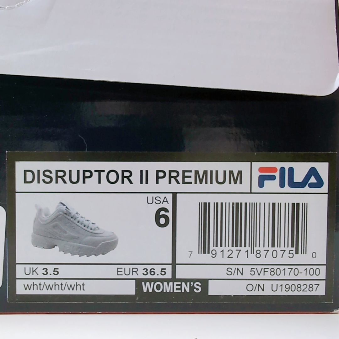 FILA Disruptor II Premium WHITE/WHITE | 23.0cm | 5VF80170 100