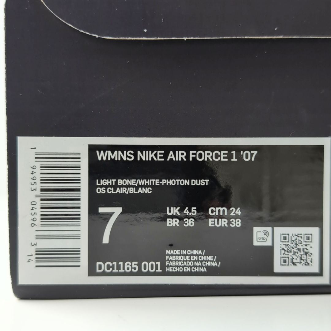 Nike WMNS AIR FORCE 1 '07"Light Bone" | 24.0cm,24.5cm,25.0cm | DC1165-001