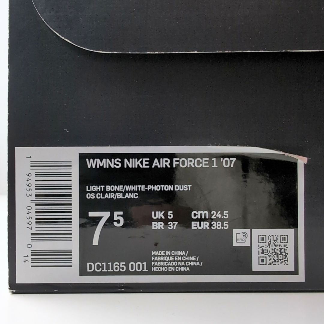 Nike WMNS AIR FORCE 1 '07"Light Bone" | 24.0cm,24.5cm,25.0cm | DC1165-001