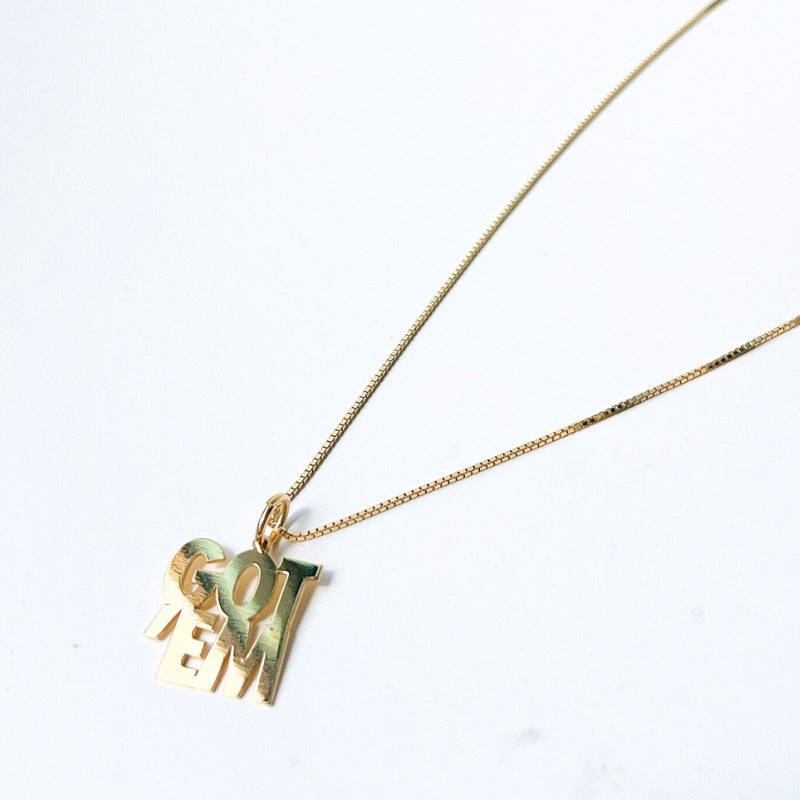 「SNEAKER TRIBUTE NEAKLACE」"GOT'EM"チャーム ネックレス : "GOT'EM" TRIBUTE / GOLD ゴールド