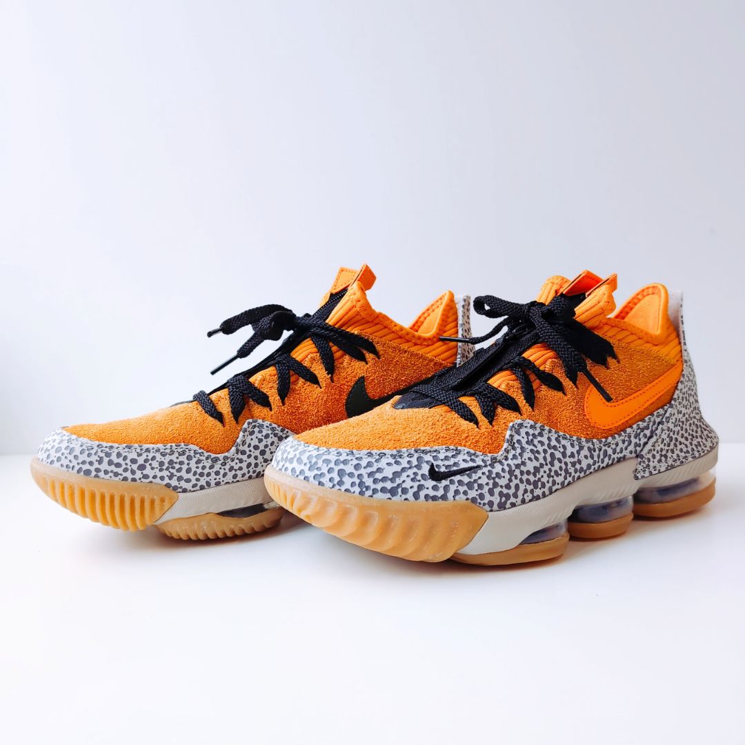 NIKE LEBRON XVI LOW AC KUMQUAT-BLACK | 25.0cm | CD9471-800