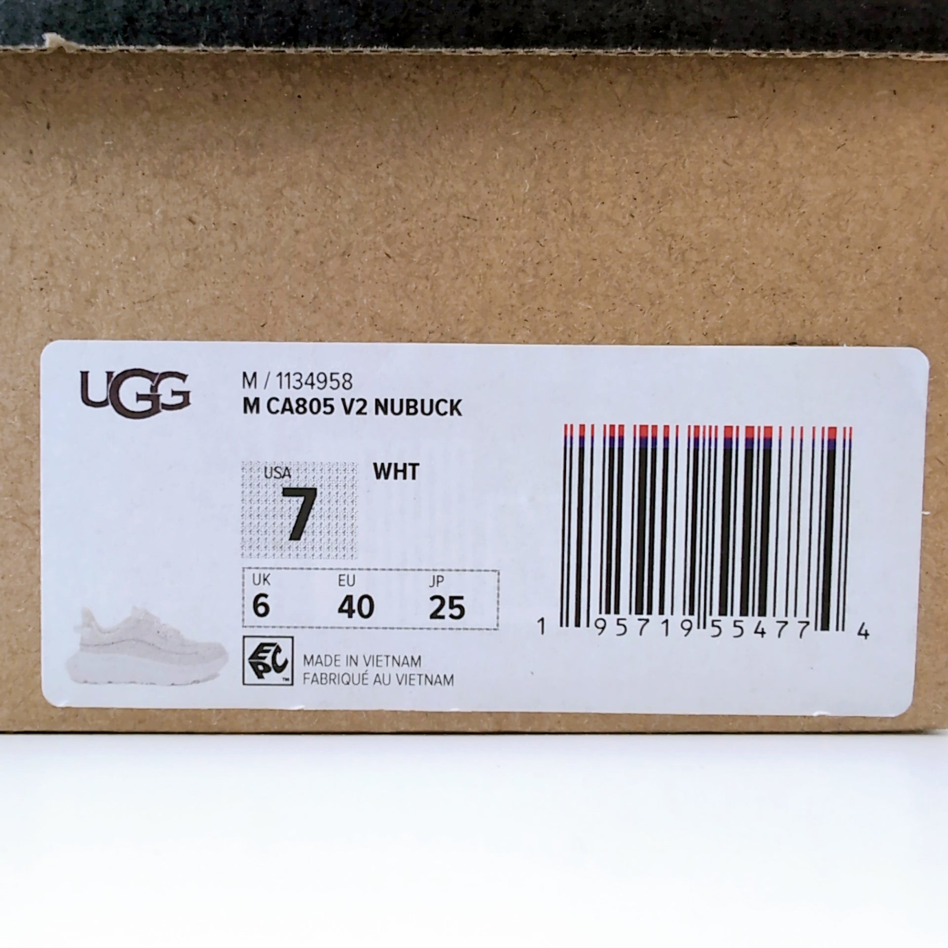 UGG M CA805 V2 NUBACK | 25.0cm | 1134958-WHT-07