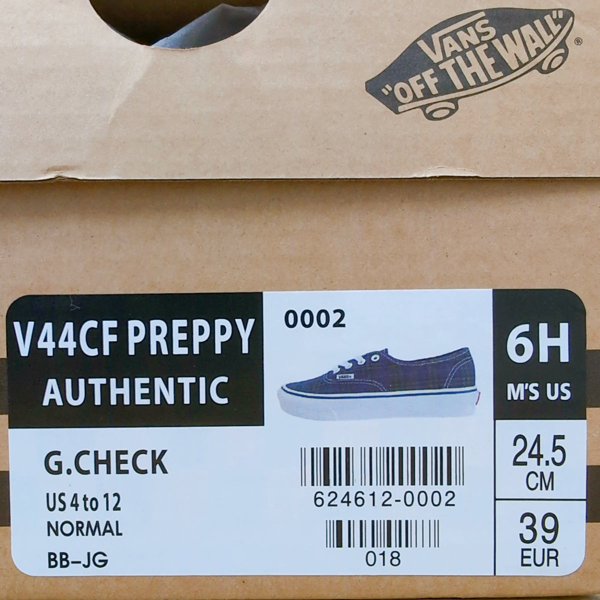 vans AUTHENTIC PREPPY V44CF GREEN CHECK | 24.5cm