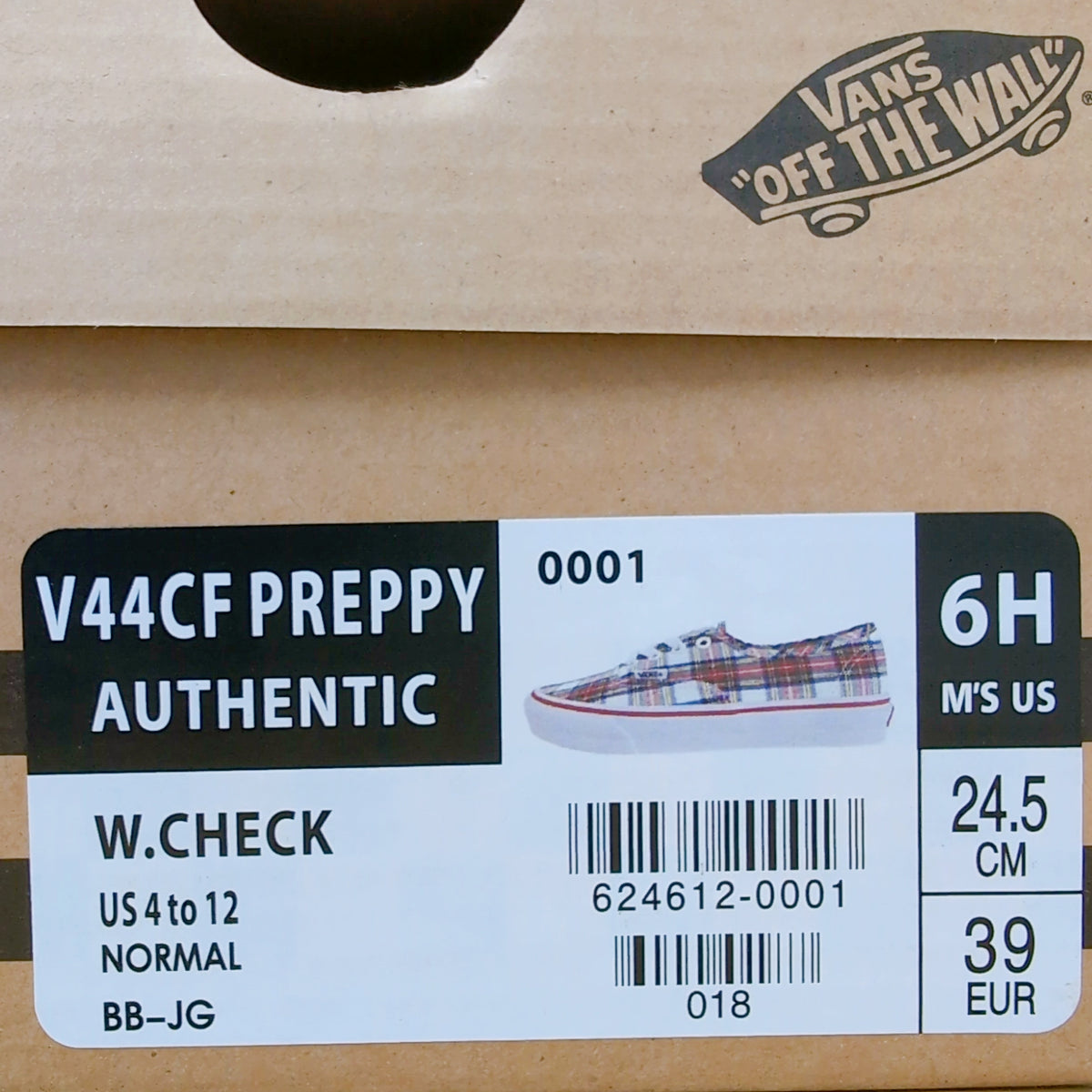 vans AUTHENTIC PREPPY V44CF WHITE CHECK | 24.5cm