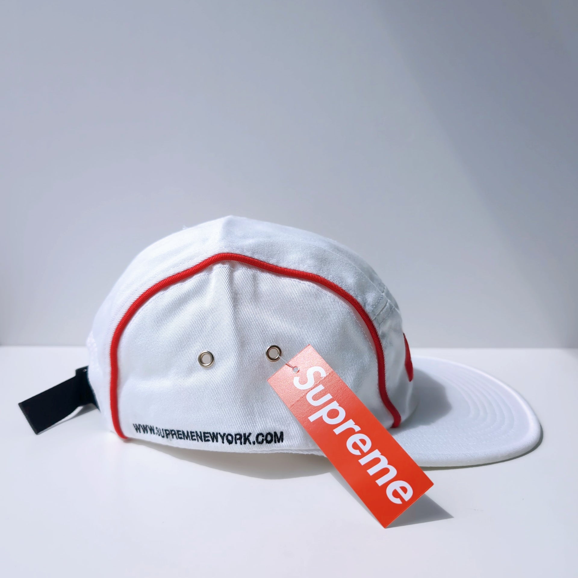 Supreme 2018AW 帽子 キャップ (Piping Camp Cap, ホワイト)