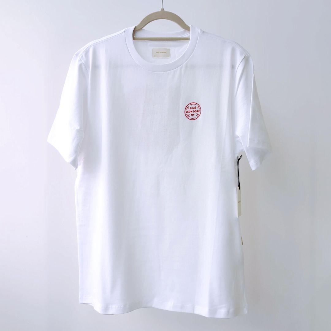 『Aime Leon Dore Apple Energy Tee』エメレオンドレ バックプリント リンゴ 半袖Tシャツ : M