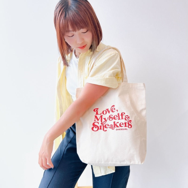 SNKRGIRL Toto Bag オリジナルキャンバストートバッグ : Love,Myself