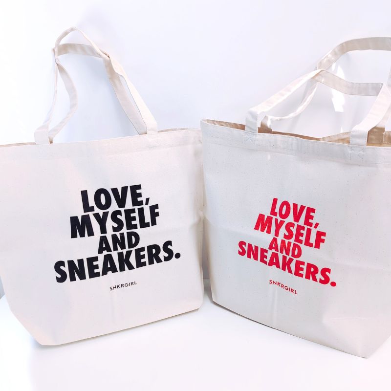 【SNKRGIRL Original】オリジナルトートバッグ : ブラックロゴ (セール対象商品)