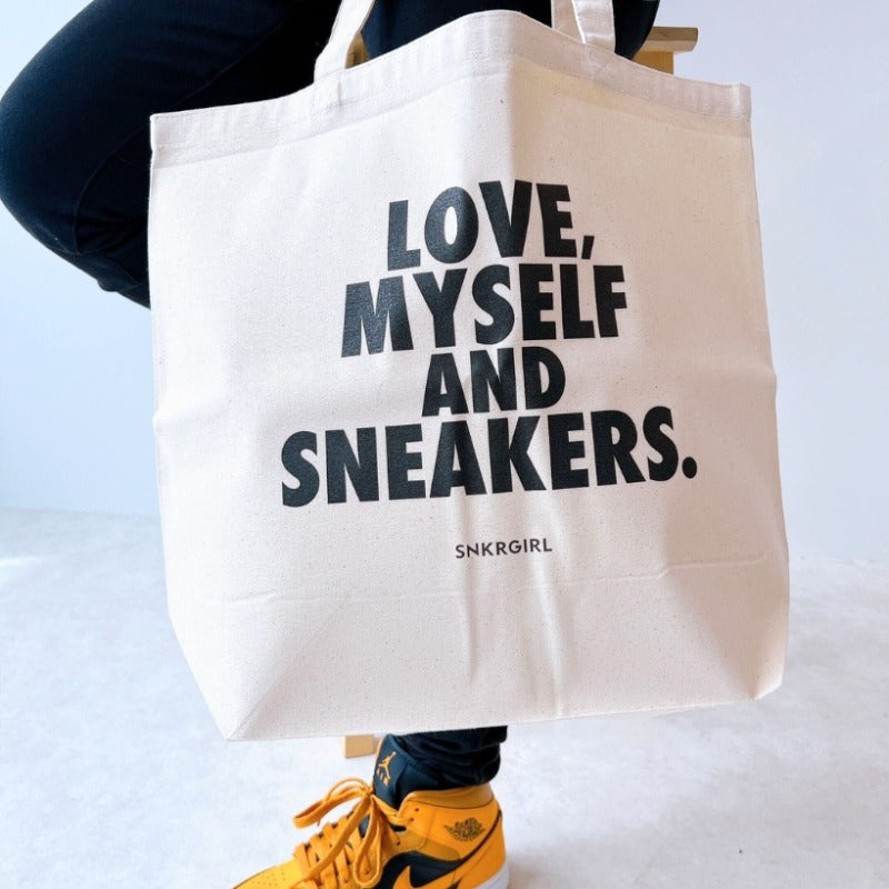 【SNKRGIRL Original】オリジナルトートバッグ : ブラックロゴ (セール対象商品)