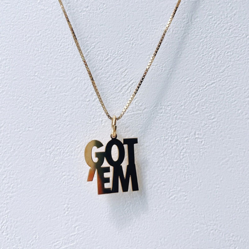 「SNEAKER TRIBUTE NEAKLACE」"GOT'EM"チャーム ネックレス : "GOT'EM" TRIBUTE / GOLD ゴールド