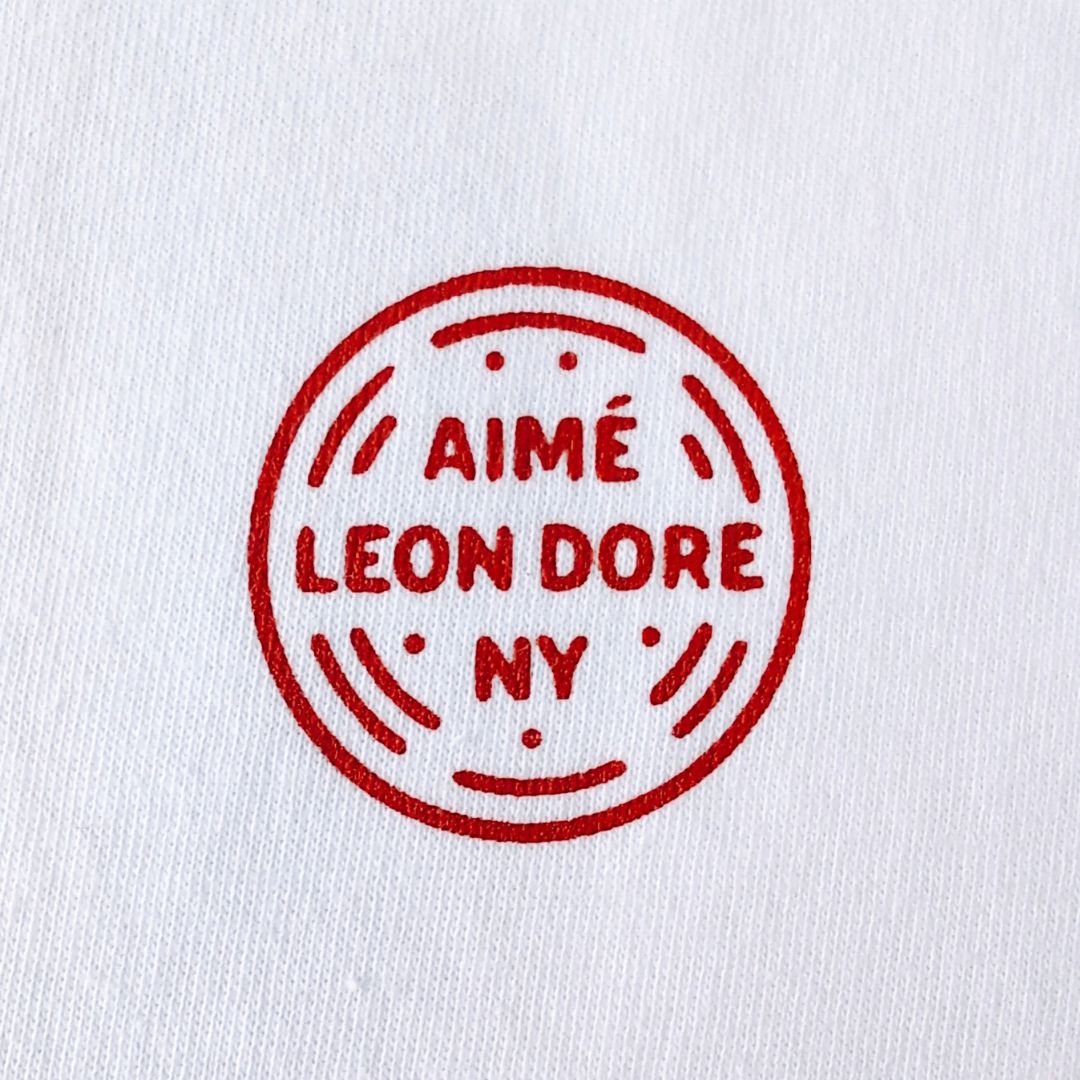 『Aime Leon Dore Apple Energy Tee』エメレオンドレ バックプリント リンゴ 半袖Tシャツ : M