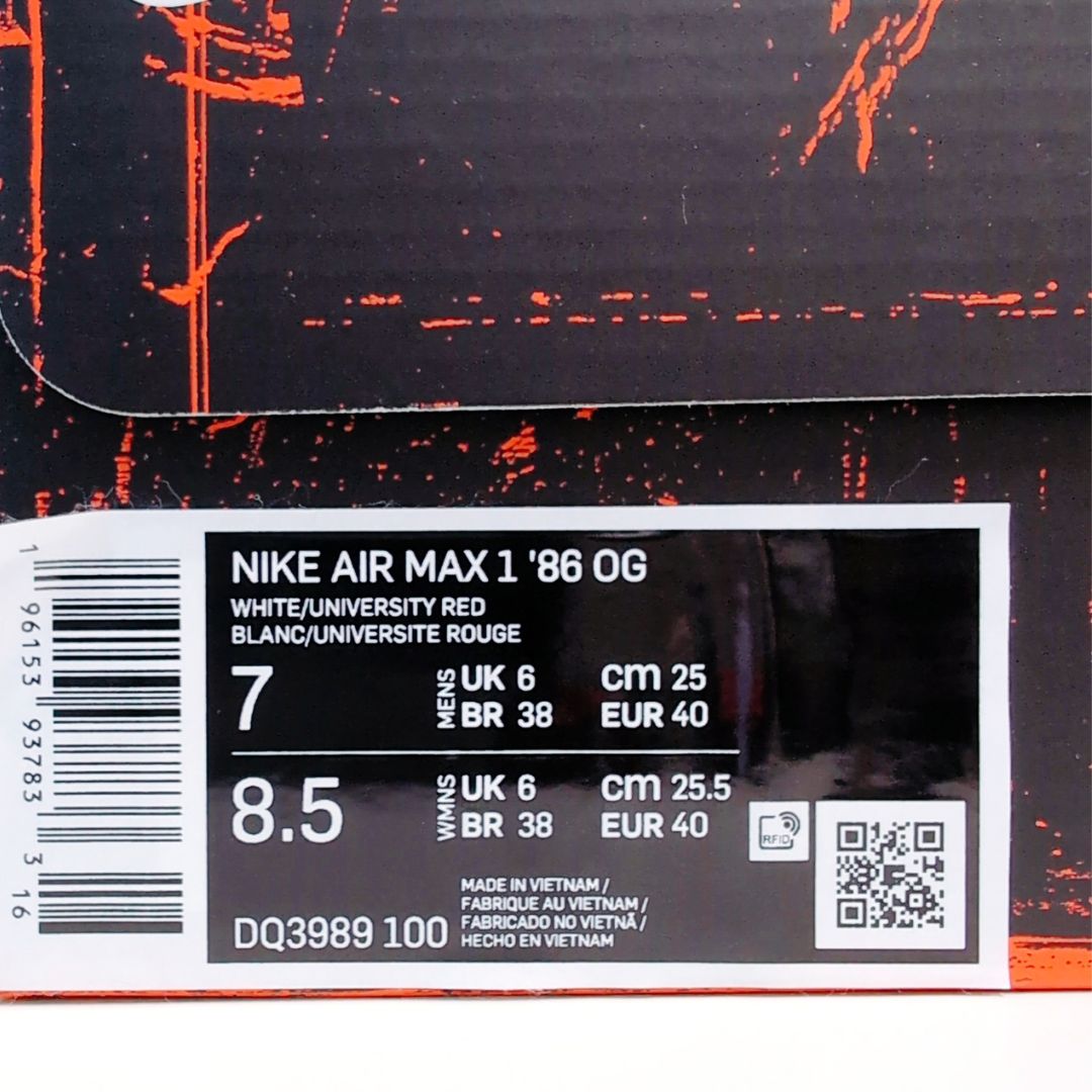 Nike Air Max 1 ’86 OG "Big Bubble Red" | 25.0cm | DQ3989-100