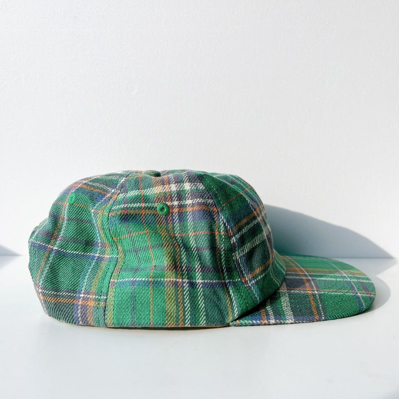 『AIME LEON DORE PLAID LOGO HAT』エメ レオン ドレ チェック柄ロゴ刺繍キャップ : GREEN PLAID グリーンチェック
