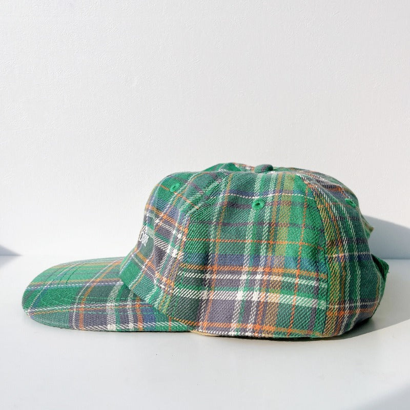 『AIME LEON DORE PLAID LOGO HAT』エメ レオン ドレ チェック柄ロゴ刺繍キャップ : GREEN PLAID グリーンチェック