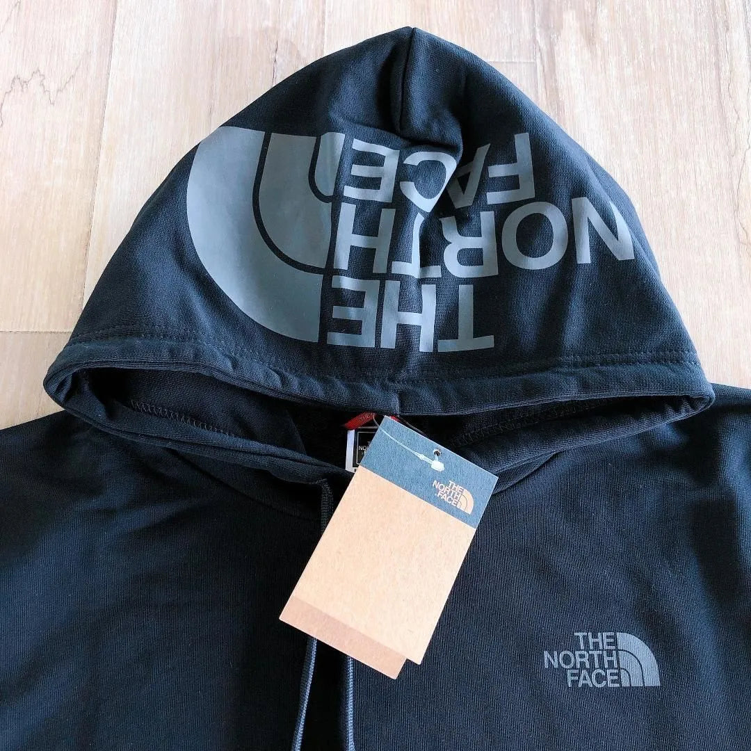『The North Face Logo Foodie Pullover』ノースフェイス ロゴパーカー フードロゴ Black : M,L