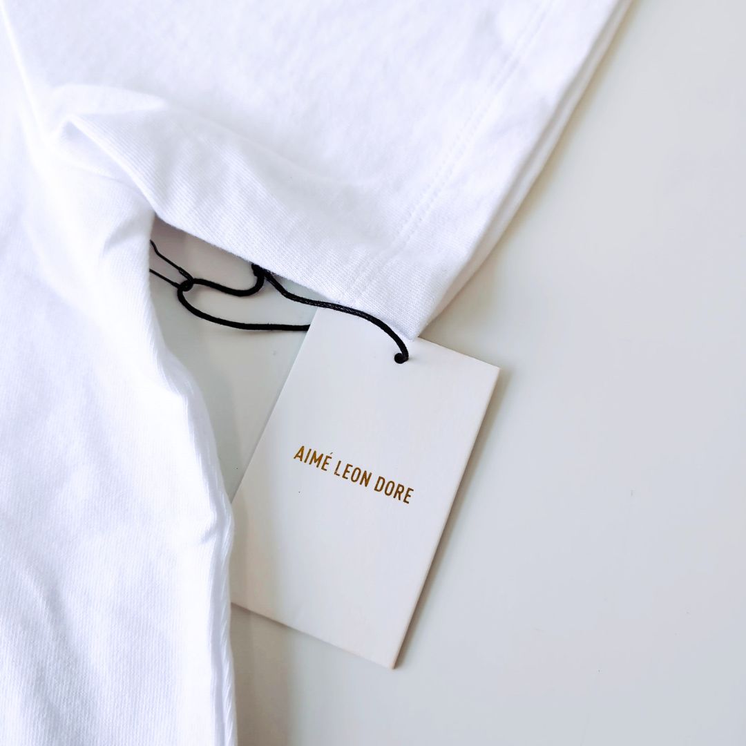 『Aime Leon Dore Apple Energy Tee』エメレオンドレ バックプリント リンゴ 半袖Tシャツ : M