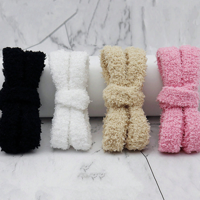 靴ひも3色|人気もこもこシューレース(ピンク・黒・白)