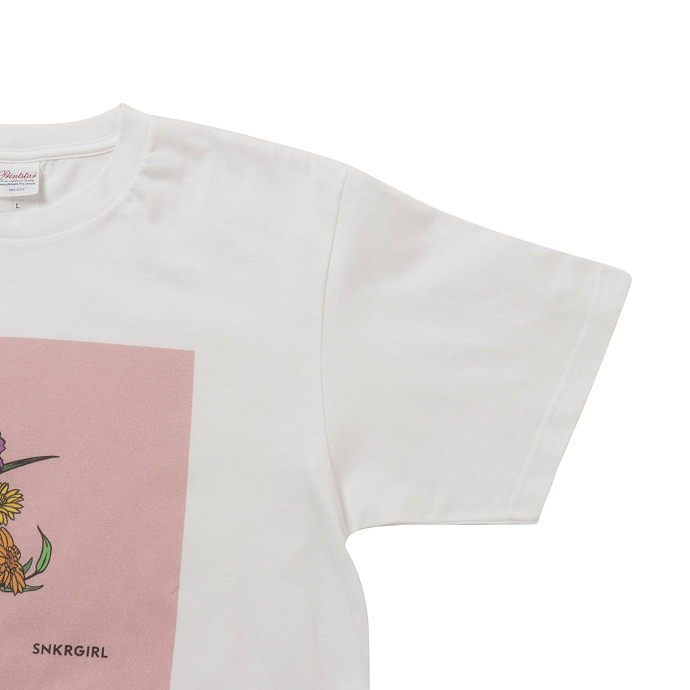 SNKRGIRL Tee"Flowers n' Kicks" / スニーカーガール オリジナルTシャツ(スニーカー&フラワー)