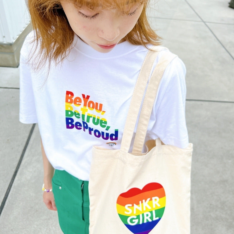 Pride Tote Bag Rainbow Heart Logo トートバッグ
