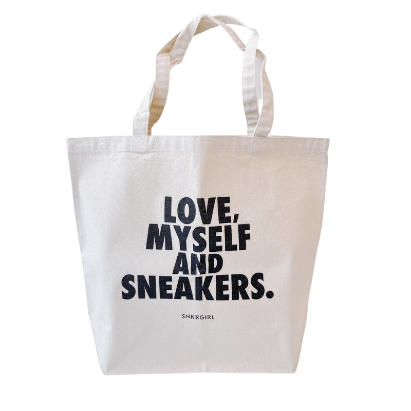 【SNKRGIRL Original】オリジナルトートバッグ : ブラックロゴ (セール対象商品)
