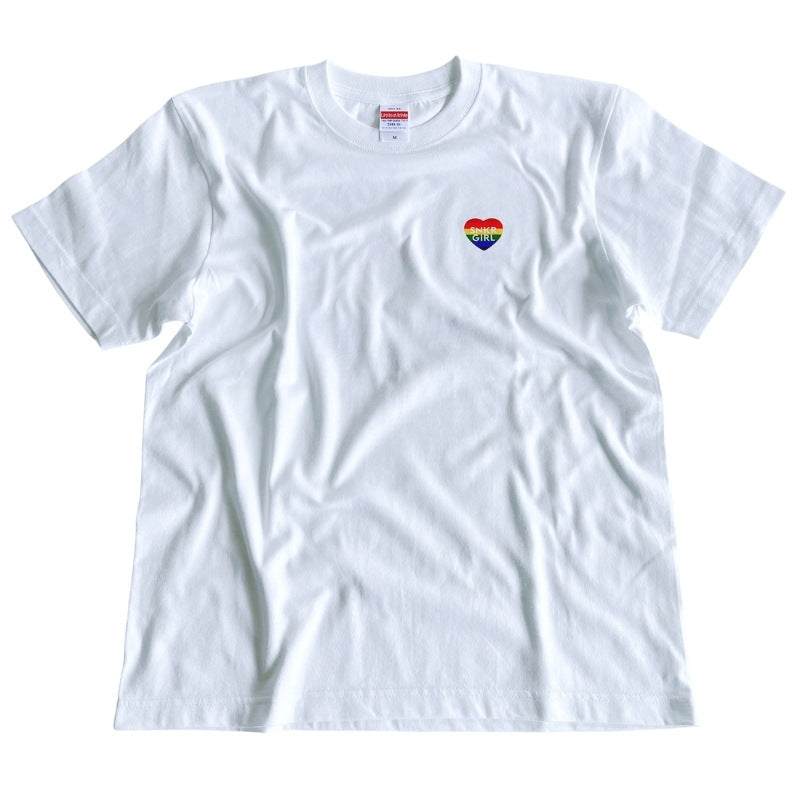 Pride T-Shirt "Love Is Love" Rainbow バックプリントTシャツ