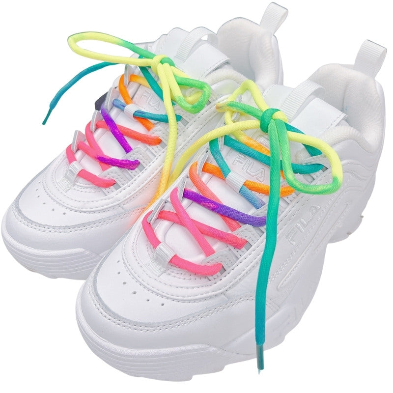 Sneaker rainbow shoe lace スニーカーシューレース レインボー』靴ひも 丸紐 グラデーションレインボー