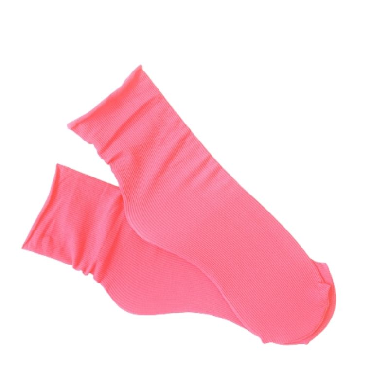 Silky Color Thin Socks (pink) / ミドル丈ソックス(ピンク) (セール対象商品)
