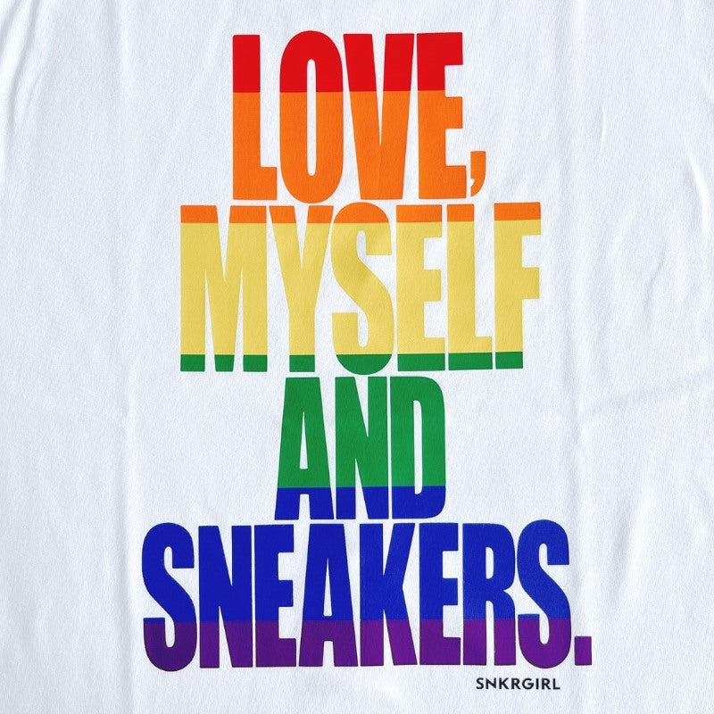 Pride T-Shirt "Love, Myself And Sneakers" Rainbow Tシャツ