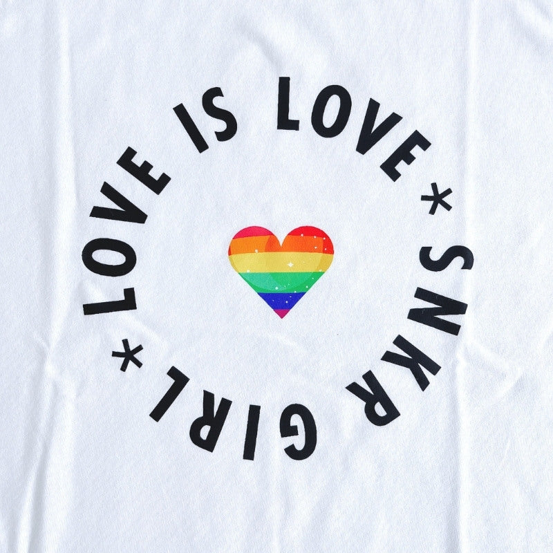 SNKRGIRL Rainbow Tee(*LOVE IS LOVE*)/レインボーオリジナルメッセージTシャツ