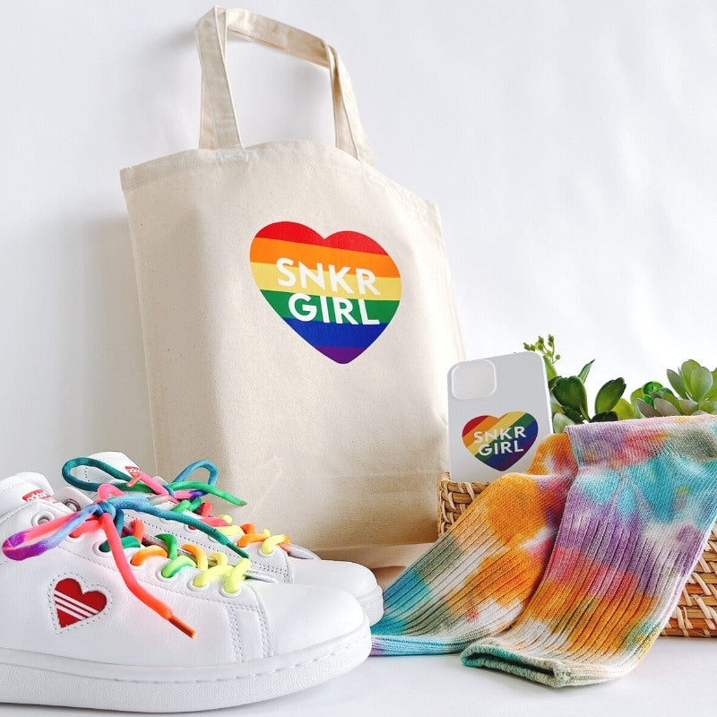 Pride Tote Bag Rainbow Heart Logo トートバッグ