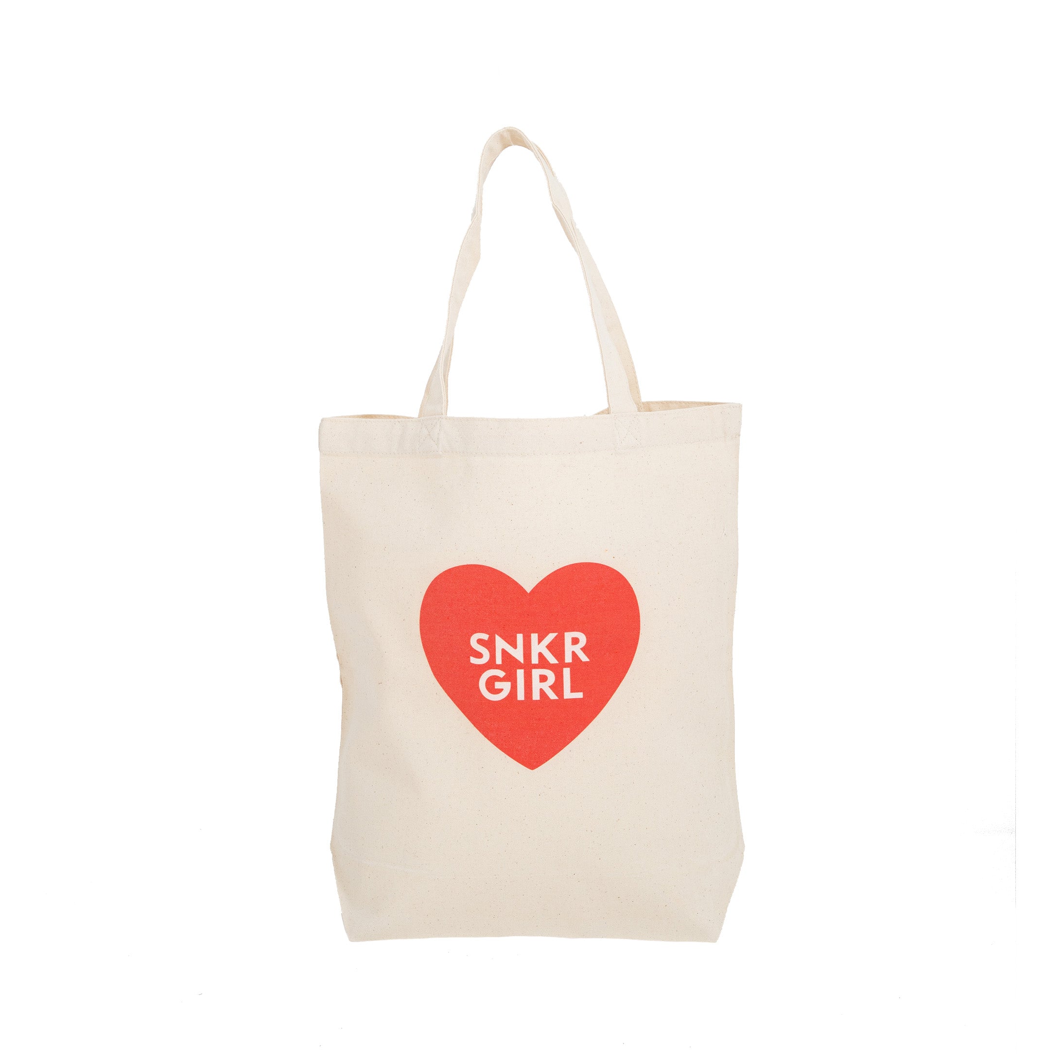 SNKRGIRL オリジナルハートロゴ キャンバストートバッグ :「SNKRGIRL」