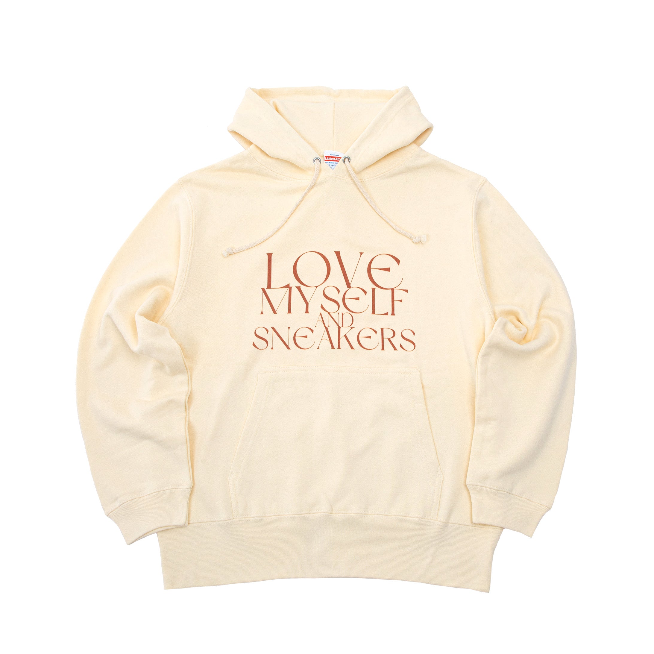 SNKRGIRL オリジナルメッセージロゴパーカー : ロゴブラウン