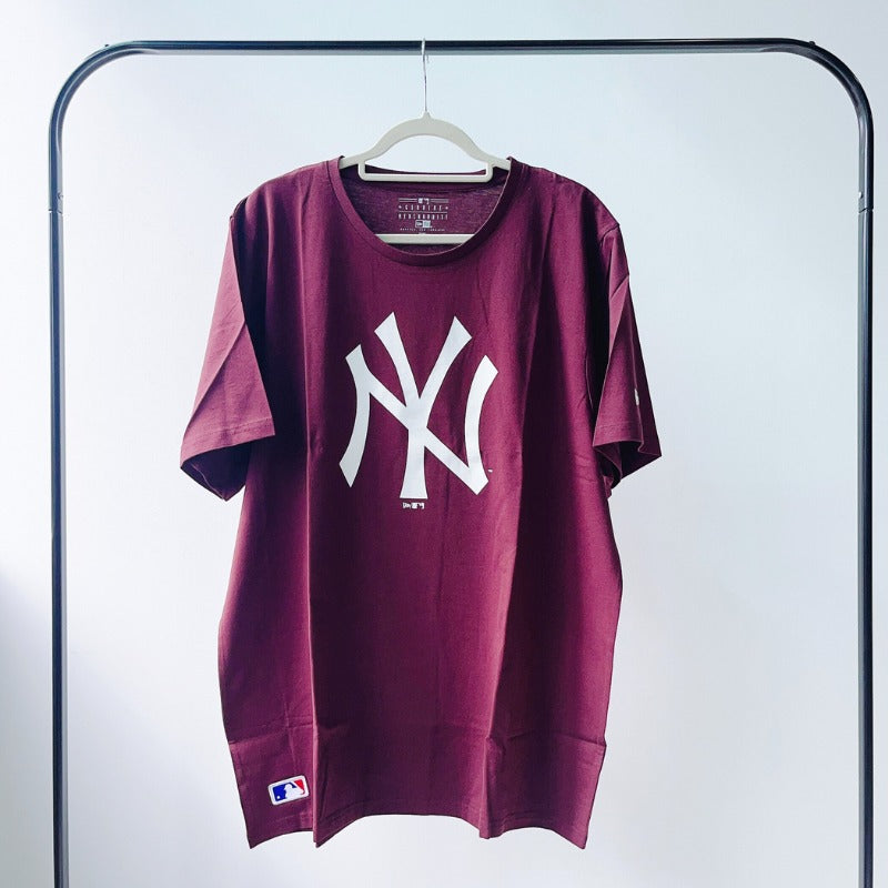 『New Era MLB New York Yankees T-shirts』ニューエラ ヤンキース ロゴTシャツ パープル : 3XL / 4XL
