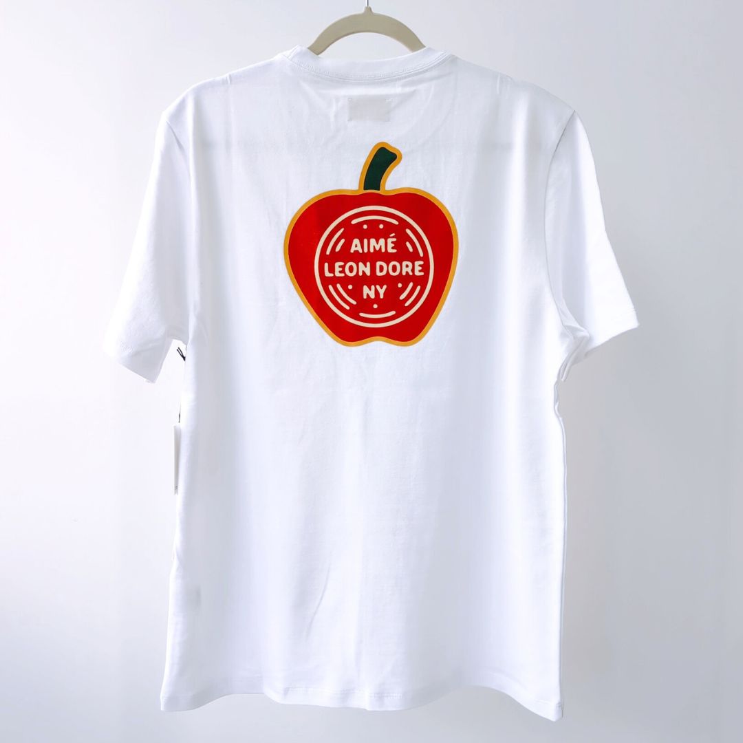 『Aime Leon Dore　Apple Energy Tee』エメレオンドレ バックプリント リンゴ 半袖Tシャツ : M
