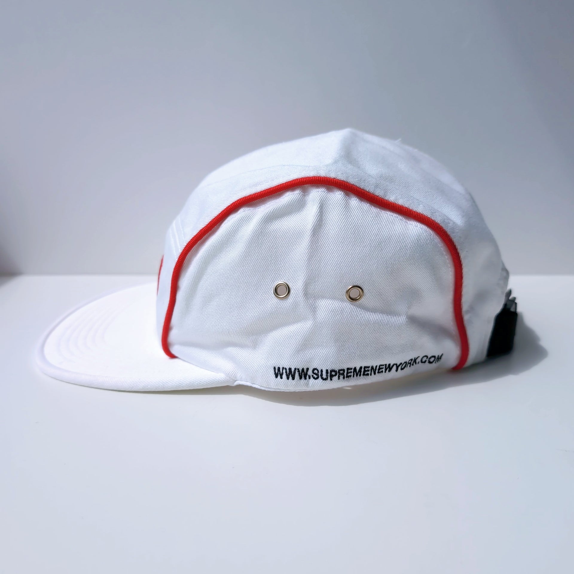 Supreme 2018AW 帽子 キャップ (Piping Camp Cap, ホワイト)