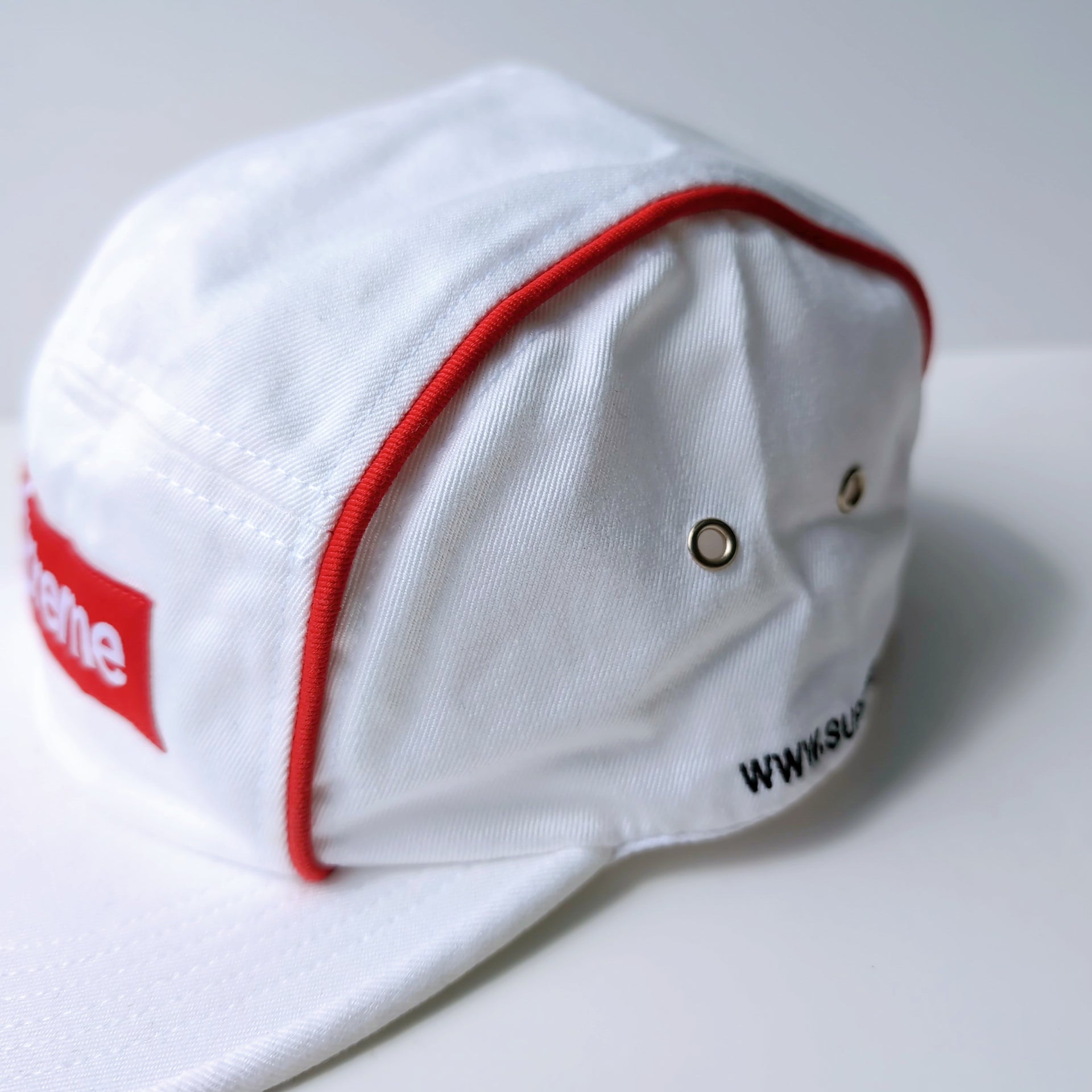 Supreme 2018AW 帽子 キャップ (Piping Camp Cap, ホワイト)