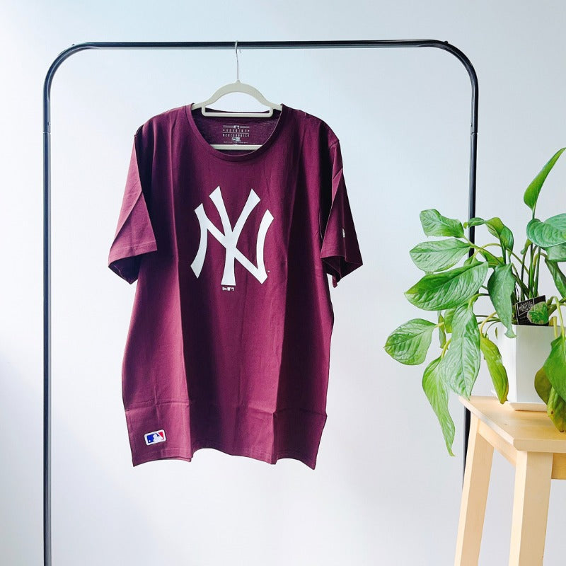 『New Era MLB New York Yankees T-shirts』ニューエラ ヤンキース ロゴTシャツ パープル : 3XL / 4XL