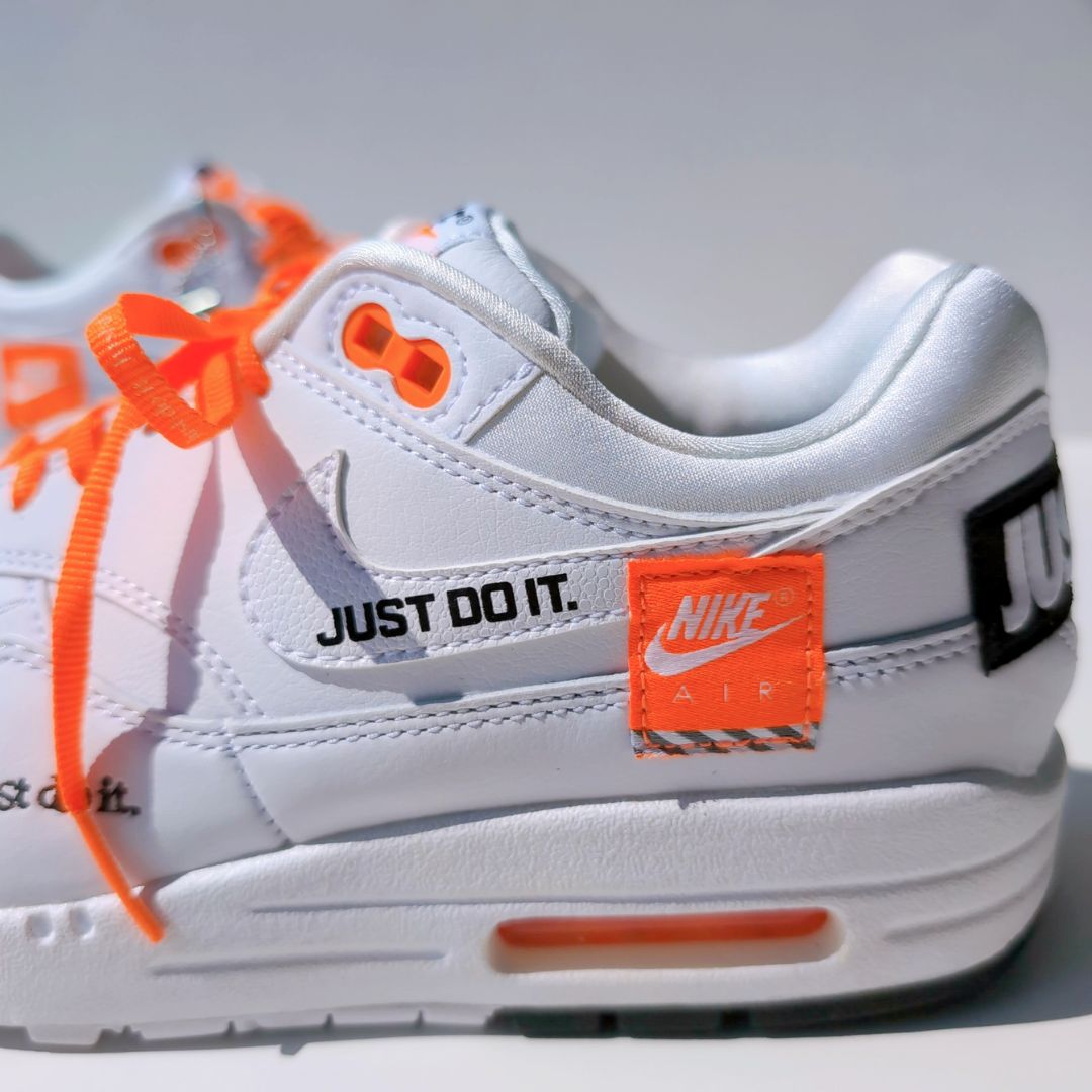 Nike air max just do it white orange online