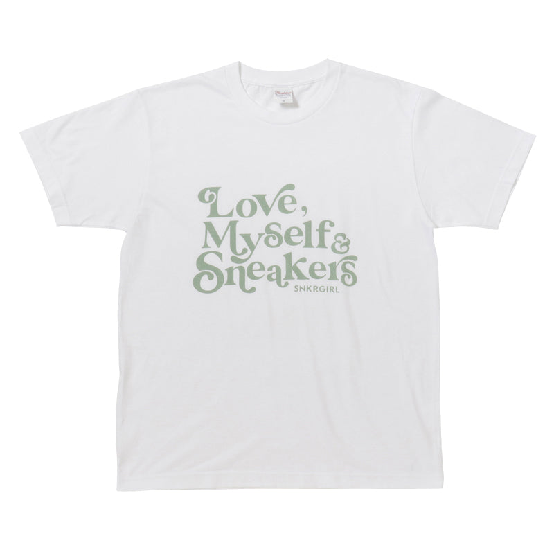 SNKRGIRL Tee (Green Logo) / スニーカーガール　オリジナルTシャツ (グリーン ロゴ)