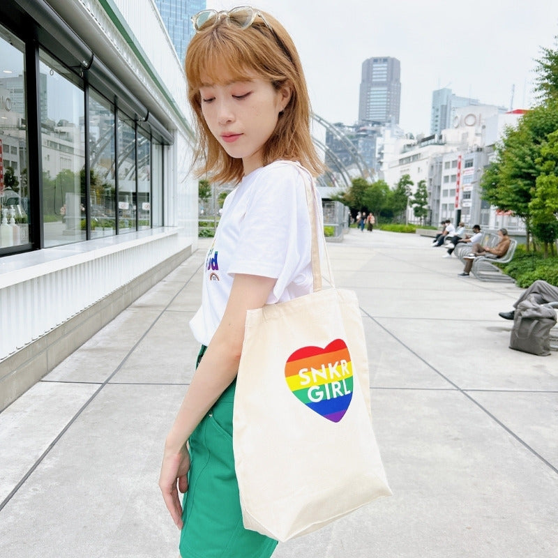 Pride Tote Bag Rainbow Heart Logo トートバッグ