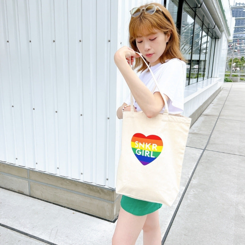 Pride Tote Bag Rainbow Heart Logo トートバッグ