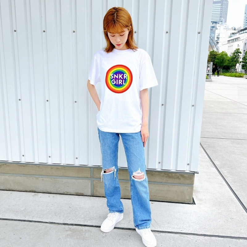 Pride T-Shirt Circle Rainbow Logo Tシャツ