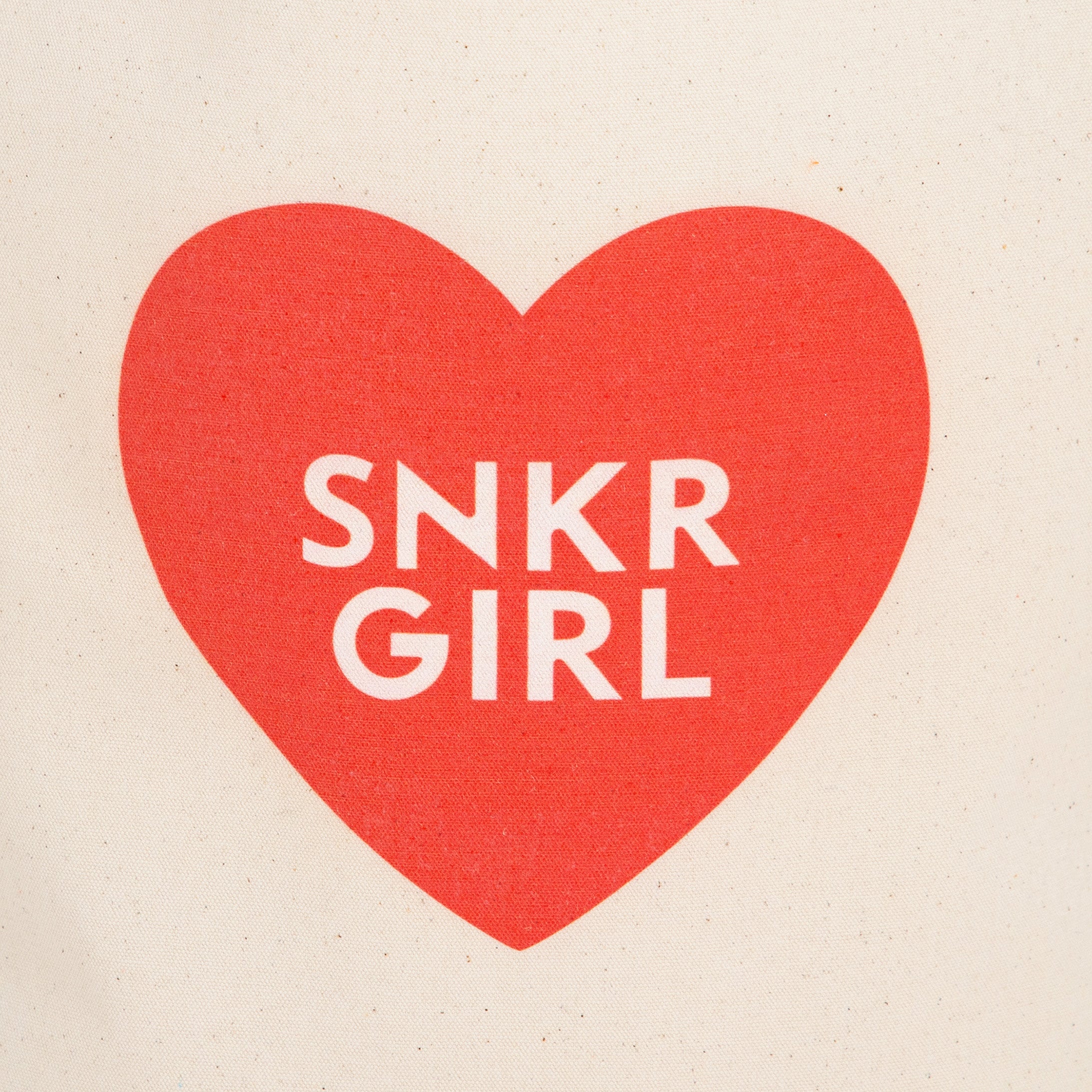 SNKRGIRL オリジナルハートロゴ キャンバストートバッグ :「SNKRGIRL」
